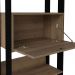 Estante Livreiro 1 Porta 166X63 cm Pinho Preto ARLY