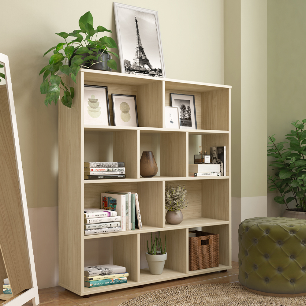 Estante Livreiro 10 Nichos 109X91 cm Naturale ARLY