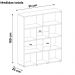 Estante Livreiro 10 Nichos 109X91 cm Preto ARLY