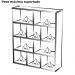 Estante Livreiro 10 Nichos 109X91 cm Preto ARLY