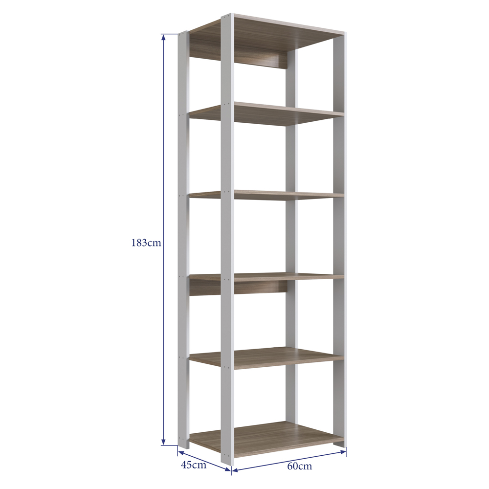 Estante Livreiro 138X60cm 05 Prateleiras Branco Montana PRODDY