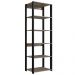Estante Livreiro 138X60cm 05 Prateleiras Preto Montana PRODDY