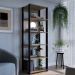 Estante Livreiro 138X60cm 05 Prateleiras Preto Montana PRODDY