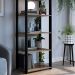 Estante Livreiro 138X60cm 05 Prateleiras Preto Montana PRODDY