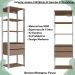 Estante Livreiro 183X60cm 02 Gavetas Branco Montana PRODDY