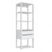 Estante Livreiro 183X60cm 02 Gavetas Branco PRODDY
