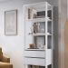 Estante Livreiro 183X60cm 02 Gavetas Branco PRODDY