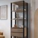 Estante Livreiro 183X60cm 02 Gavetas Preto Montana PRODDY