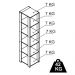 Estante Livreiro 183cm 05 Prateleiras Preto Montana PRODDY