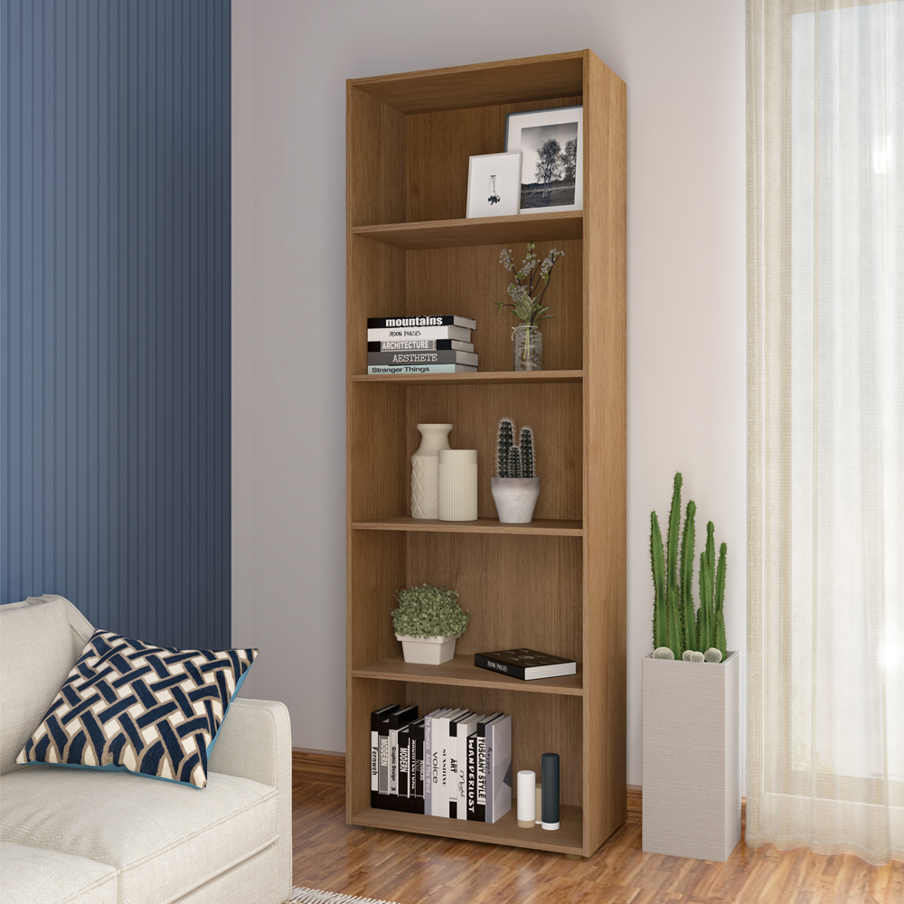 Estante Livreiro 5 Prateleiras 180X60 cm Cinamomo ARLY