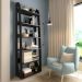 Estante Livreiro 7 Prateleiras 183X60 cm Preto Fosco ARLY