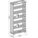 Estante Livreiro Madeira Maciça 85 cm 8964 Freijo Milani Store