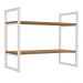 Estante Nicho 2 Prateleiras 72 cm LI008 Canela Branco KPB