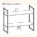 Estante Nicho 2 Prateleiras 72 cm LI008 Canela Branco KPB