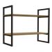 Estante Nicho 2 Prateleiras 72 cm LI008 Freijo Preto Fosco KPB