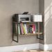 Estante Nicho 2 Prateleiras 72 cm LI008 Freijo Preto Fosco KPB