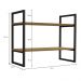 Estante Nicho 2 Prateleiras 72 cm LI008 Freijo Preto Fosco KPB