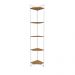 Estante de Canto 5 Prateleiras 202 cm LI022 Canela Branco KPB