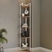 Estante de Canto 5 Prateleiras 202 cm LI022 Canela Branco KPB