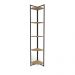 Estante de Canto 5 Prateleiras 202 cm LI022 Freijo Preto Fosco KPB