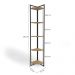 Estante de Canto 5 Prateleiras 202 cm LI022 Freijo Preto Fosco KPB