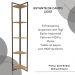 Estante de Canto 5 Prateleiras 202 cm LI022 Freijo Preto Fosco KPB