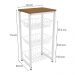 Fruteira De Chão 3 Cestos 75 cm LI035 Canela Branco KPB