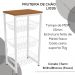 Fruteira De Chão 3 Cestos 75 cm LI035 Canela Branco KPB
