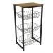 Fruteira De Chão 3 Cestos 75 cm LI035 Freijo Preto Fosco KPB