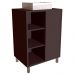 Gabinete 1 Porta Correr 60 cm Cuba Branca BL7250 Grafite FAEM
