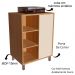 Gabinete 1 Porta Correr 60 cm Cuba Preta BL7250 Mell Arenas FAEM