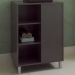 Gabinete 1 Porta Correr 60 cm Espelheira CJ7250 Grafite FAEM