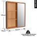 Gabinete 1 Porta Correr 60 cm Espelheira CJ7250 Mell Grafite FAEM