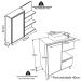 Gabinete 80 cm Espelheira e Cuba Branca CJ2001 Mell Arenas FAEM