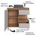 Gabinete 80 cm Espelheira e Cuba Preta CJ2001 Mell Arenas FAEM