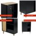 Gabinete Banheiro 1 Porta 2 Prateleiras 60 cm BN06 Preto Dtall