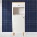 Gabinete Banheiro 1 Pt 1 Gv 3 Prateleiras 104 cm BN07 Branco Dtall