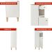 Gabinete Banheiro 1 Pt 1 Gv 3 Prateleiras 104 cm BN07 Branco Dtall