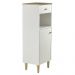 Gabinete Banheiro 1 Pt 1 Gv 3 Prateleiras 104 cm BN07 Branco Dtall
