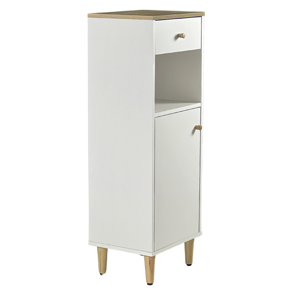 Gabinete Banheiro 1 Pt 1 Gv 3 Prateleiras 104 cm BN07 Branco Dtall