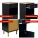 Gabinete Banheiro 1 Pt 1 Gv 3 Prateleiras 104 cm BN07 Preto Dtall