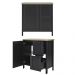 Gabinete Banheiro Com Tampo 1 Pt 2 Gv 79 cm BN01 Preto Dtall