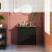 Gabinete Banheiro Com Tampo 1 Pt 2 Gv 79 cm BN01 Preto Dtall