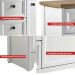 Gabinete Banheiro Com Tampo 1 Pt 3 Gv 79 cm BN05 Branco Dtall