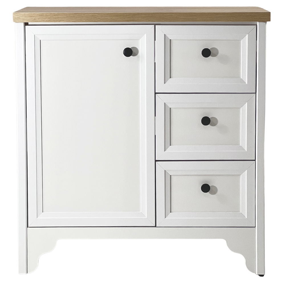 Gabinete Banheiro Com Tampo 1 Pt 3 Gv 79 cm BN05 Branco Dtall