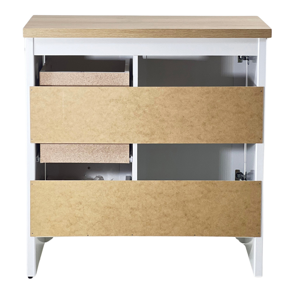 Gabinete Banheiro Com Tampo 1 Pt 3 Gv 79 cm BN05 Branco Dtall