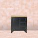 Gabinete Banheiro Com Tampo 1 Pt 3 Gv 79 cm BN05 Preto Dtall