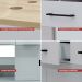 Gabinete Banheiro Com Tampo 2 Portas 79 cm BN02 Cinza Dtall
