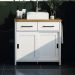 Gabinete Banheiro Com Tampo 2 Pt 2 Gv 85 cm BN04 Branco Dtall