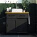 Gabinete Banheiro Com Tampo 2 Pt 2 Gv 85 cm BN04 Preto Dtall